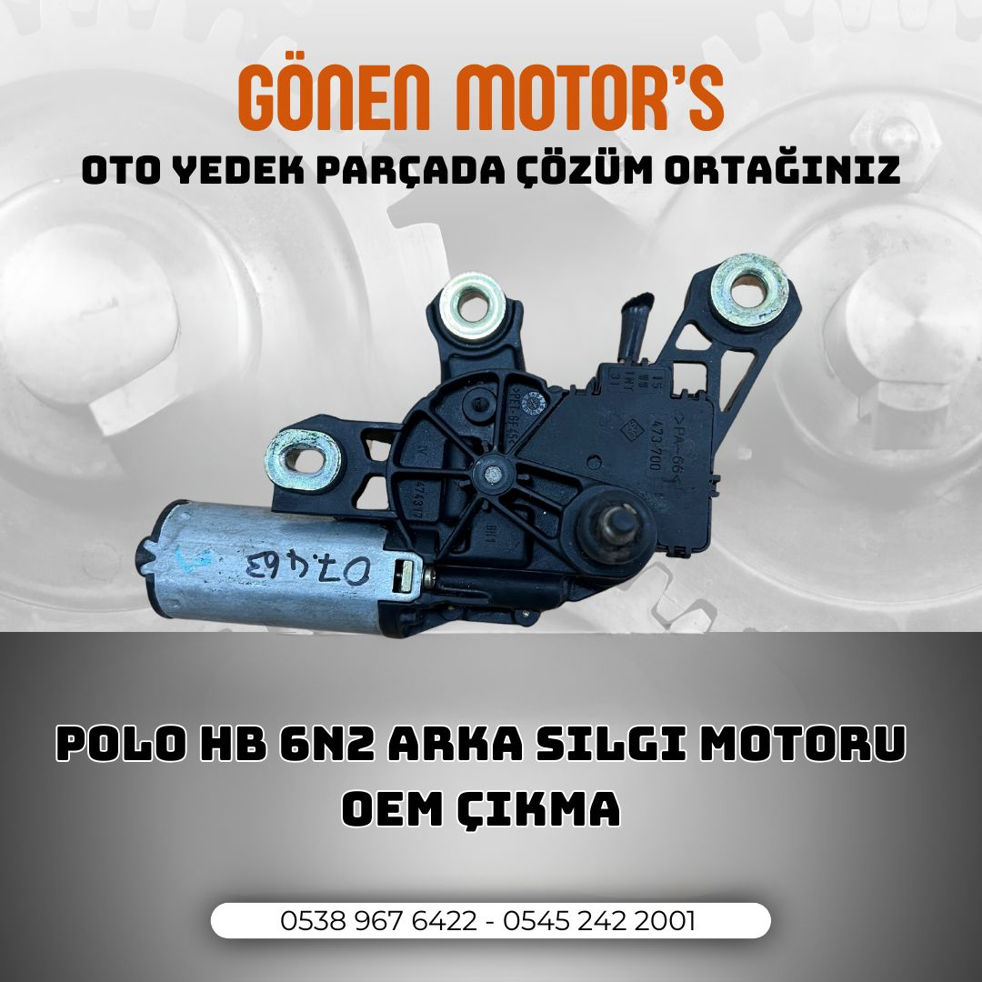 045 - VOLKSWAGEN POLO ARKA SİLECEK MOTORU 2001 2009